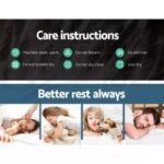 5cm Mattress Topper, Black, Microfibre Pillowtop, 153 x 203cm - Image 8