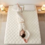 Lambswool Mattress Topper, Thick Warm Polyester Fill, Double 150 x 200cm - Image 7