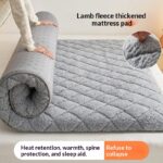 Lambswool Mattress Topper, Thick Warm Polyester Fill, Double 150 x 200cm - Image 9