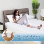 Terry Cotton Fitted Mattress Protector Waterproof Queen Single Double King - Image 3