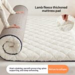 Lambswool Mattress Topper, Thick Warm Polyester Fill, Double 150 x 200cm - Image 3