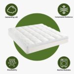 Extra Thick Bamboo Mattress Topper, LINENOVA Bamboo Blend, 1500GSM Super King - Image 7
