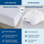 Terry Cotton Fitted Mattress Protector Waterproof Queen Single Double King - Image 4