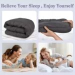 5cm Mattress Topper, Black, Microfibre Pillowtop, 153 x 203cm - Image 5