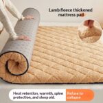 Lambswool Mattress Topper, Thick Warm Polyester Fill, Double 150 x 200cm - Image 4