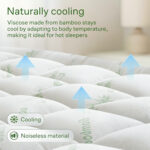 Bamboo Fiber Mattress Protector, 800G Thickened, Cooling Summer Design - Image 2