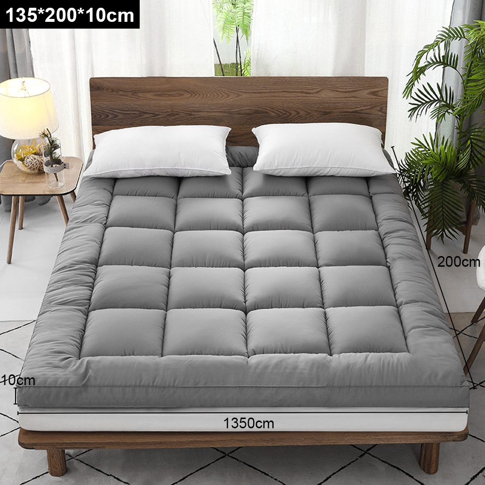 c30df1e6-c778-4cb7-87dd-3d26e7a990c5.jpg Mattress Topper Bed Pillowtop Mat Pad Protector Cover 4 Size 10CM Extra Thick - Image 1