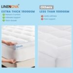 Extra Thick Bamboo Mattress Topper 10cm, LINENOVA 1500GSM - Image 7